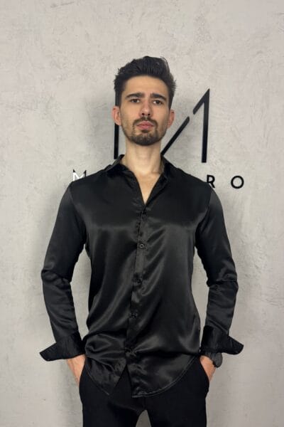 Cămașă slim fit din satin Tokyo